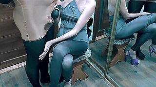 Naughty Amateur Wife Indulges In Hand Fetish Wearing Gloves And Pantyhose