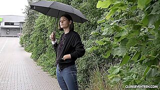 Amateur Brunette Slut Grace Carson Picked Up And Fucked In The Open