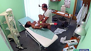 Older Doc Fucks Ebony Teen And Cums On Her Hard Nipples