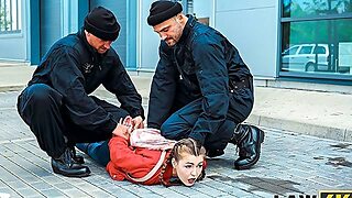 Law4K. Sultry Lassie Pleases Two Cops So They Can Let Her