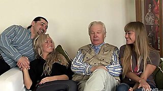 Amateur Women Share Older Men Dicks For Crazy Anal Foursome