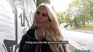 Glamour Mature Hooker Rides Mammoth Dick On The Stairs