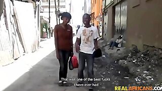 Real Africans - Youthful Stud Brings Amateur Black Street Wench Home To Screw