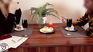 Our Final Dinner Turned Into Hawt Sex. Romantic. Pov. Large Booty. Creampie - Enchanting Dove