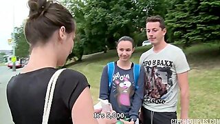 Tiny Czech Teen Is Often Giving Blowjobs To Her Boyfriend, During The Time That They Are In Public P