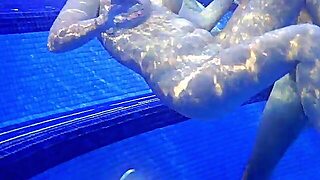 Peeping Underwater On The Pool Therme Sauna Spa