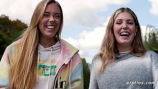 Amateur Porn Babes Enjoy Desirable Fun Time Together - Slutty Blonde Lesbians Outdoors