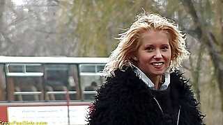 Young Girl Pissing On Street