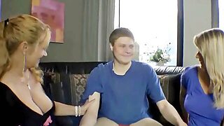 Two Older Bitch Take His Younger Cock
