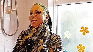 Wet And Messy Custard Catsuit