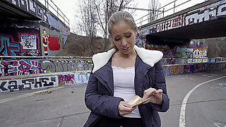 Finnish Blonde Kinuski Gets Plowed For Euros In Abandoned Place