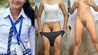 Indian Hot Figure Young Girl Bath