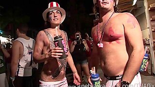 Witness The Wildest Street Festival In Hd! Our Amateur Babes Go All Out In Public, Shedding Their...