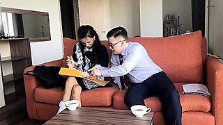 Sexy Russian Schoolgirl Seduces A Nerd To Drill Her Holes