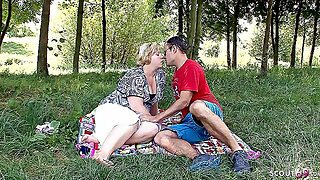 German Curvy Wife Seduce To Outdoor Cheating Sex With Stranger Near Beach