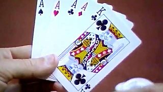 Watch This Hot Babe Fuck The Guys After A Card Game