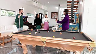 Bianca Bangs And Chloe Rose In A Steamy Foursome With Intense Cumshots