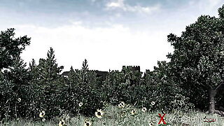 Anal Slave Slut. Big Tits Cuffed Horny Girl In Restraints Gets Fucked Roughly By Shemale