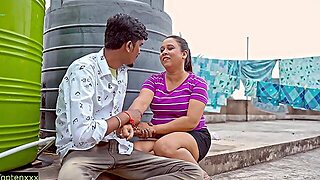 Hindi Real Hot Sex At Roof! Plz Dont Cum Inside Pussy