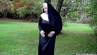 Smoking Outdoors Nun - Alhana Winter - Sunday Blasphemy Special