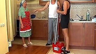 Young Cock Fucks Two Grannies!