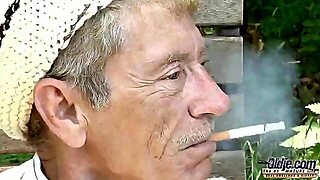 Skinny Old Man With A Big Dick Is Here To Bang His Teenage Slut With So Much Passion