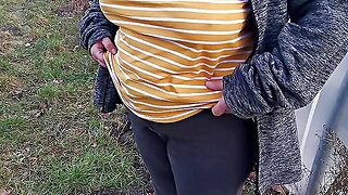 Naked Tits Hard Slapped Outdoors