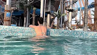 Pick Up In Aquapark With Fast Fuck At Changing Room , Blowjob , Doggy And Cum