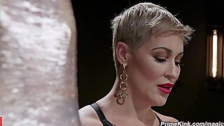 Busty Femdom Anal Fucks Blindfolded Sub