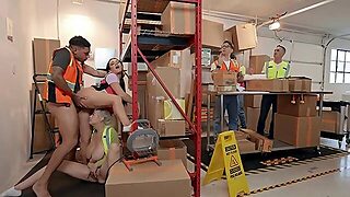 Working Girls At Warehouse: Interracial Threesome - Celtic Iron, Air Thugger, Chloe Surreal, Nick St