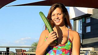 Big Tits Homemade Brunette Gets An Insertion For Her Solo Scene.