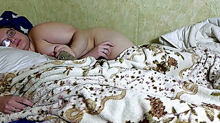 Zelfzuigen, Sperma, Bril, Grote Prachtige Vrouw