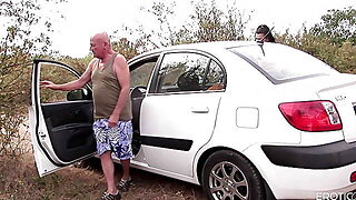 Grandma &Amp; Grandpa Banging Outside In The Forest