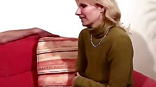 Shy German Milf Getting Sprayed With Warm Cum