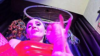 Red Rubber Dominatrix Eva Latex Femdom Bdsm Solo Strapon Toys Big Ass Mature Fetish Hot Sexy