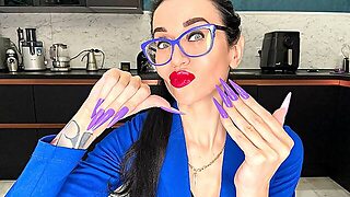 New Longer Shape And New Purple Color, Claws, Long Flexible Fingers Wide Palms And Handjobs With Spi