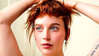 Jerking, Cute, Redhead, Solo
