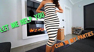 Sexy Stepmom Caught Her Stepson Jerking Off Her Panties