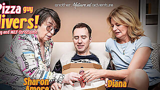 Milf Diana And 76 Year Old Granny Sharon Amore 3Some Sex With A Delivery Guy!