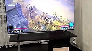 Big-Cock Muscle Creampies Gamers Tight Ass While Playing