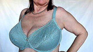 A Spill Of Color: Huge-Titted Granny Mariaolds Lingerie Fashion Transformation