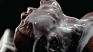 Interracial Sex Session With Bukkake Ending For Black Milf