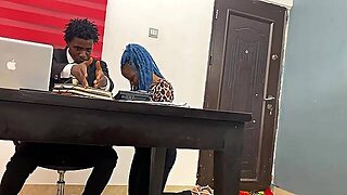 Dogging, African, Office, Ebony
