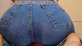 Humping Pillow With My Tight Jeans