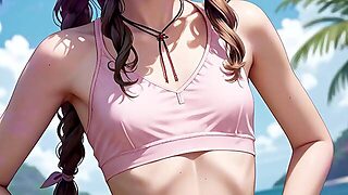 Tifa, Aerith & Yuffie's: Dong Training Summer Camp (Voiced Gooning Encouragement)