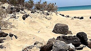 Hiding On Public Beach And Peeing