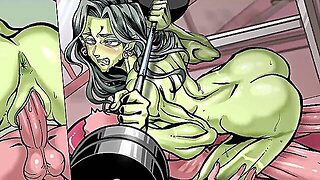 Trein, Sportschool, Grote Kont, Sexy Moeder