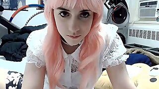 Curly Blonde Teen Records Solo Dildo Masturbation More At