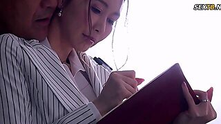 (Eng Sub) Married Woman Secretary, Engaged In Creampie Sex, Filled With Sweat And Kisses, In The