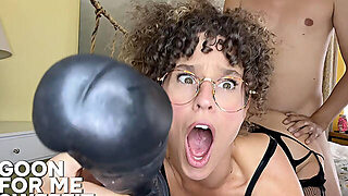 Riesen Dildo, Schmutzige Gespräche, Brille, Dildo